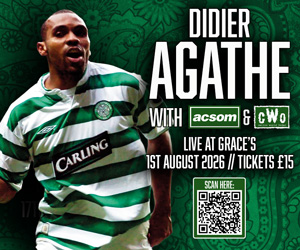Didier Agathe with ACSOM banner