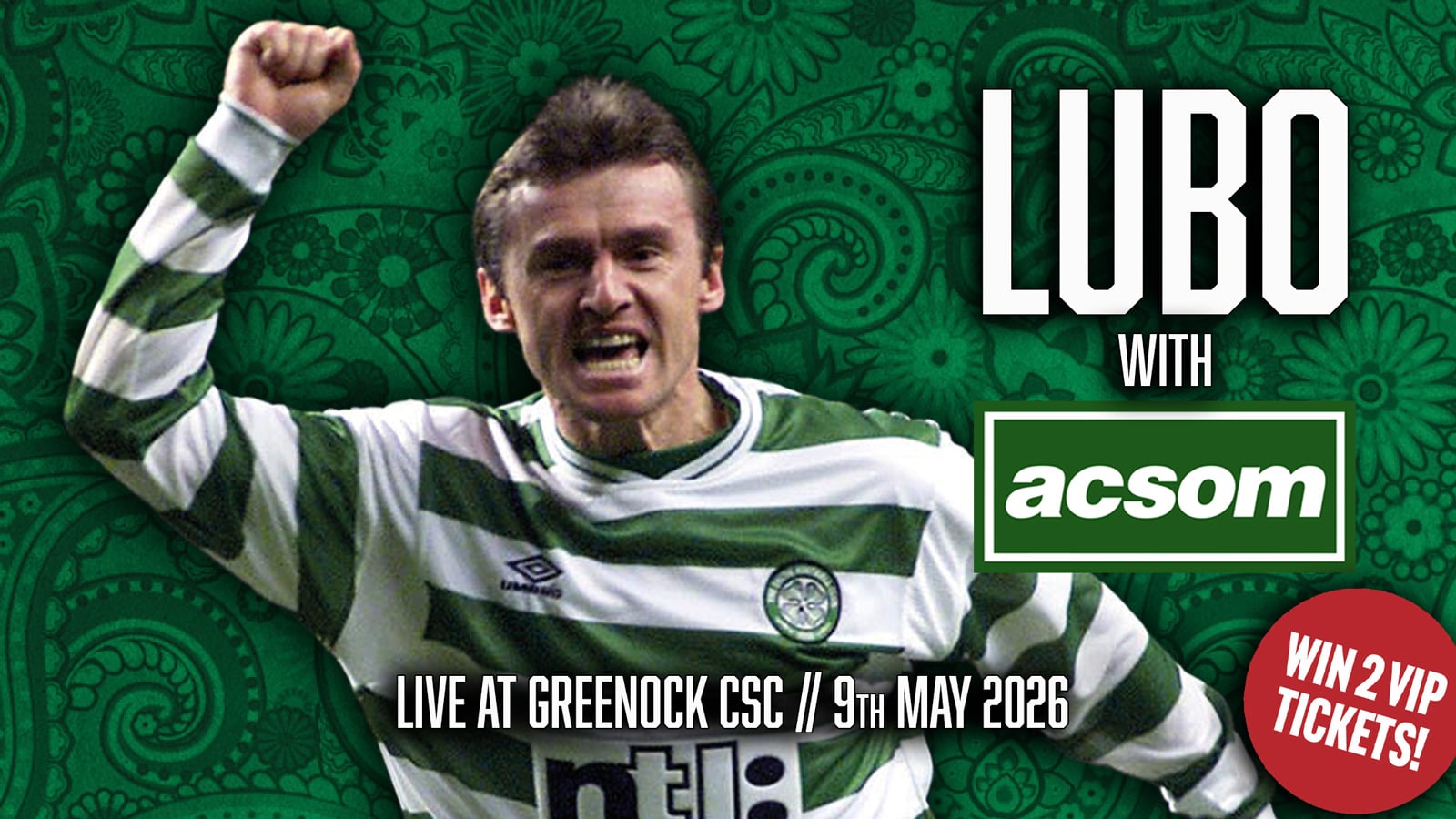 We're giving away 2 VIP tickets for LUBO MORAVCIK live with ACSOM