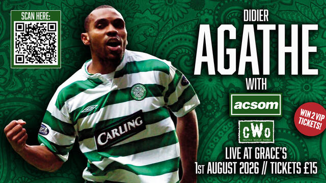 Win 2 VIP tickets for DIDIER AGATHE in conversation with A Celtic State of Mind