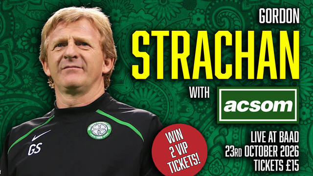 We're giving away 2 VIP tickets for GORDON STRACHAN live with ACSOM