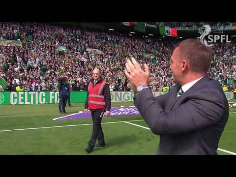 Brendan Rodgers celebrates another title with Celtic