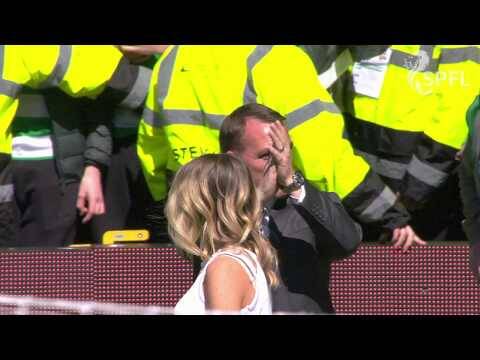 Brendan Rodgers slo-mo celebrations at Celtic Park