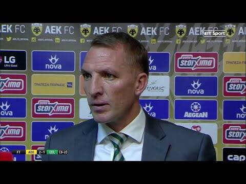Celtic crash out of the Champions League &ndash; Brendan Rodgers reacts | AEK Athens 2-1 Celtic (3-2agg)
