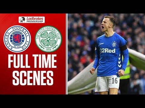 Rangers Celebrate at Full Time! | Rangers 1-0 Celtic | Full-Time Scenes | Ladbrokes Premiership