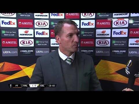 “It’s one of my proudest moments as manager” Brendan Rodgers after Valencia vs Celtic