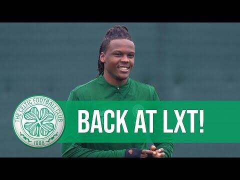 Back at Lennoxtown! Celtic train ahead of Glasgow Derby