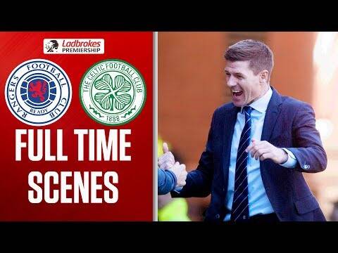 Rangers Celebrate Ibrox Derby Win! | Rangers 2-0 Celtic | Full-Time Scenes | Ladbrokes Premiership