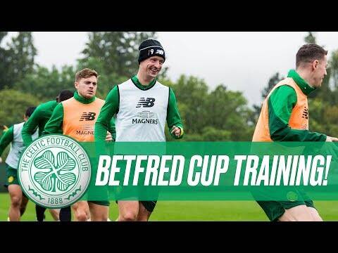 Celtic train before Betfred Cup clash with the Pars