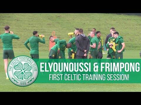 Celtic training: Elyounoussi & Frimpong join up with the Bhoys!