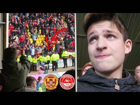 KICKED OFF BETWEEN MOTHERWELL AND ABERDEEN FANS | Motherwell vs Aberdeen