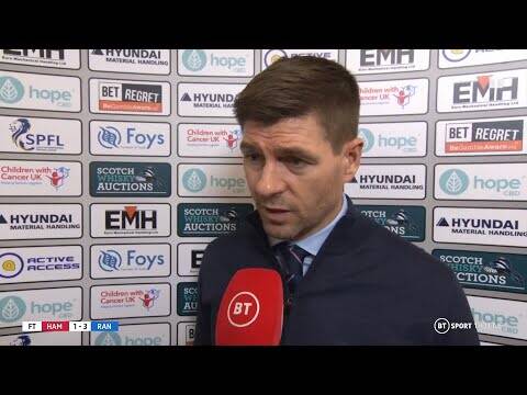 “There’s a few bones to pick, but we’ve won!” Steven Gerrard reacts to Hamilton 1-3 Rangers