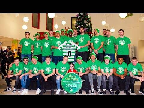 Celtic squad’s Annual visit to Glasgow’s Royal Hospital for Children