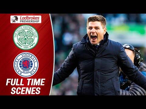 Steven Gerrard Celebrates Celtic Park Victory! | Celtic 1-2 Rangers | Ladbrokes Premiership
