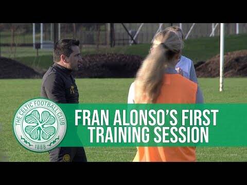 Fran Alonso takes first training session as Celtic FC Women go pro!