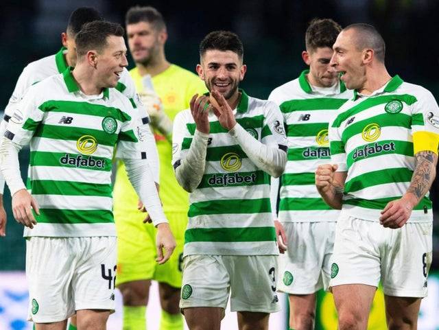 Celtic player celebrates Heart’s defeat as the Diet go back under their rock. Celtic player celebrates Heart’s defeat as the Diet go back under their rock.