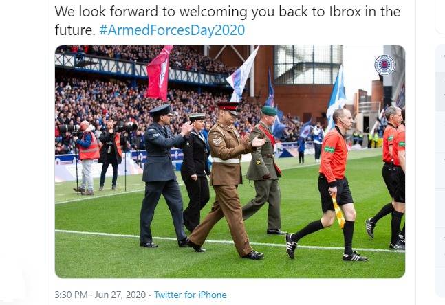 “Paedo enabler, Pape, Bheast, Poppy porn, NS WATP” Sevco fans react to Armed forces day tweet “Paedo enabler, Pape, Bheast, Poppy porn, NS WATP” Sevco fans react to Armed forces day tweet