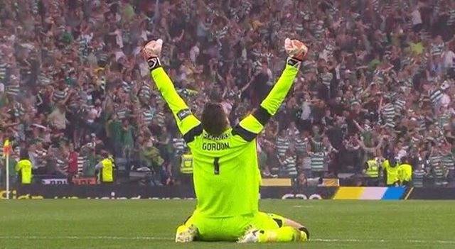 Iconic, Invincible Craig Gordon “sinking to his knees in celebration after Tom Rogic scored” Iconic, Invincible Craig Gordon “sinking to his knees in celebration after Tom Rogic scored”