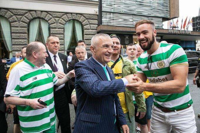 “Praise God, today one year ago, I met Celtic fans in Sarajevo,” Albanian President, Ilir Meta “Praise God, today one year ago, I met Celtic fans in Sarajevo,” Albanian President, Ilir Meta