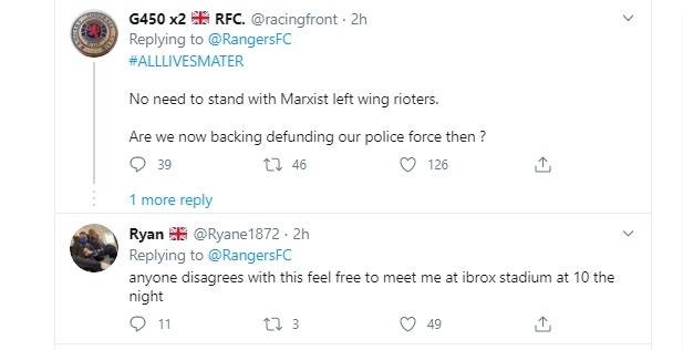 The Peepul rage as The Rangers take a knee The Peepul rage as The Rangers take a knee