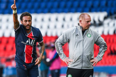 Watch as Neymar rows with furious Neil Lennon after ‘winding up’ Celtic stars with rabonas and no-look passes in PSG win Watch as Neymar rows with furious Neil Lennon after ‘winding up’ Celtic stars with rabonas and no-look passes in PSG win