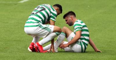 Greg Taylor in Celtic injury worry as left-back is forced off during friendly Greg Taylor in Celtic injury worry as left-back is forced off during friendly