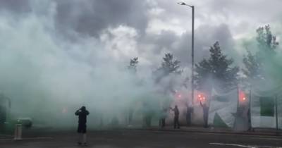 Celtic get big Parkhead welcome as diehard fans put on pyro party Celtic get big Parkhead welcome as diehard fans put on pyro party