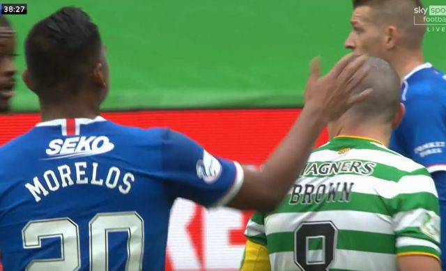 Video: Pathetic Morelos slaps Scott Brown and immediately walks away Video: Pathetic Morelos slaps Scott Brown and immediately walks away