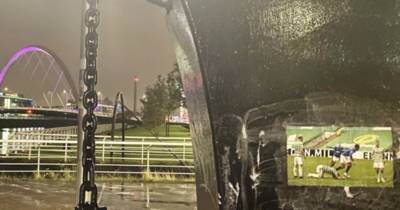 Rangers’ Union Bears ultras troll Celtic’s Green Brigade with poster stunt Rangers’ Union Bears ultras troll Celtic’s Green Brigade with poster stunt