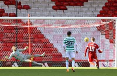 Celtic stumble again as Aberdeen snatch point with stoppage-time penalty Celtic stumble again as Aberdeen snatch point with stoppage-time penalty