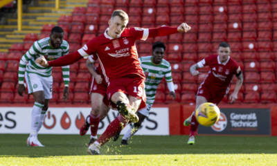 Lewis Ferguson earns Dons a point with late penalty in thrilling 3-3 draw against Celtic Lewis Ferguson earns Dons a point with late penalty in thrilling 3-3 draw against Celtic