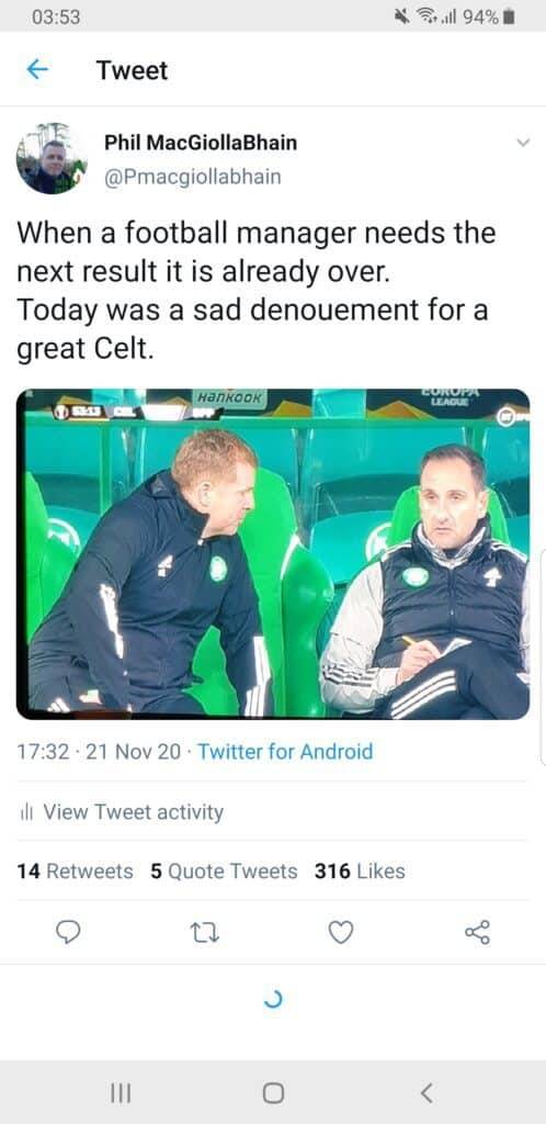 Time up for a great Celt Time up for a great Celt