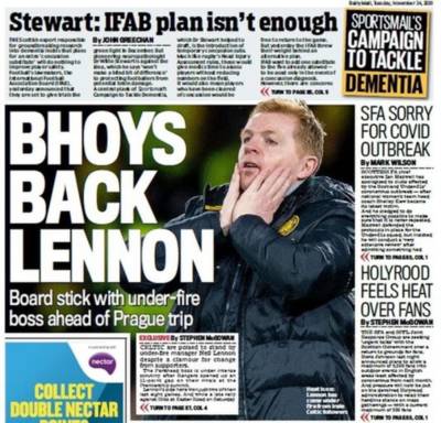 Reaction on Celtic Noise to newspapers reporting Lennon to stay on as manager Reaction on Celtic Noise to newspapers reporting Lennon to stay on as manager