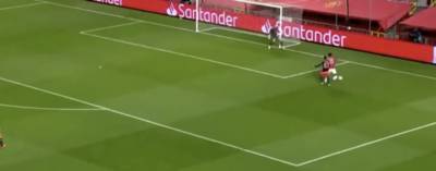 Video: Bolingoli blunder gives Manchester United penalty Video: Bolingoli blunder gives Manchester United penalty