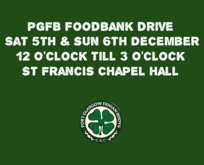 Celtic Fans In Port Glasgow Answer The Call For Local Foodbanks Celtic Fans In Port Glasgow Answer The Call For Local Foodbanks