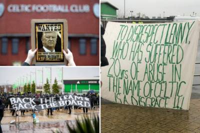 Celtic fans hold protest at current state of club but defend Lennon over ‘disrespect’ ahead of win against Kilmarnock Celtic fans hold protest at current state of club but defend Lennon over ‘disrespect’ ahead of win against Kilmarnock