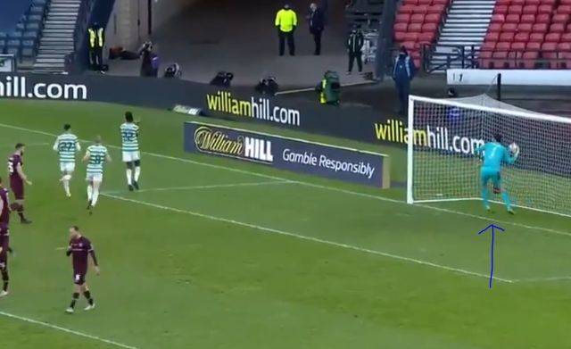 Video: Angry Craig Gordon launches the ball at Odsonne Edouard after he’s embarrassed by the dinked penalty Video: Angry Craig Gordon launches the ball at Odsonne Edouard after he’s embarrassed by the dinked penalty
