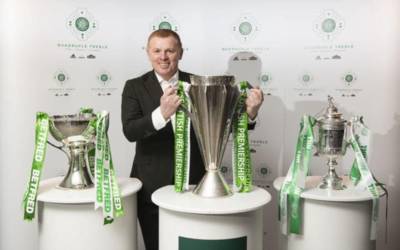 “I’m very emotional,” Neil Lennon said, “it feels so, so special” “I’m very emotional,” Neil Lennon said, “it feels so, so special”