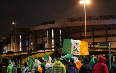 Incredible picture as Celtic fans greet the team bus Incredible picture as Celtic fans greet the team bus