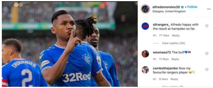 Photo: Alfredo Morelos Left With Egg On His Face After Premature Instagram Upload Photo: Alfredo Morelos Left With Egg On His Face After Premature Instagram Upload