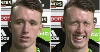 David Turnbull hits Celtic interview giggles over Scott Brown’s antics David Turnbull hits Celtic interview giggles over Scott Brown’s antics