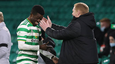 Ismaila Soro scores first Celtic goal against Dundee United Ismaila Soro scores first Celtic goal against Dundee United