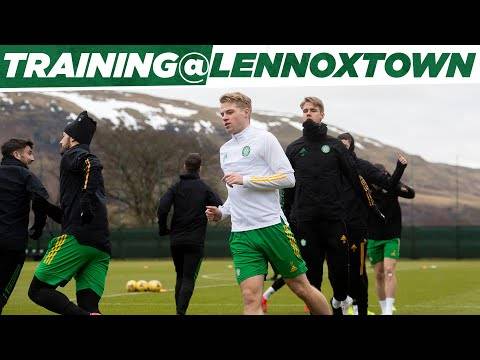 Celtic training in the rain ahead of trip to Dingwall!