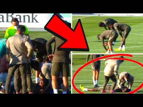 Moussa Dembele COLLAPSES at Atletico Madrid training Moussa Dembele COLLAPSES at Atletico Madrid training