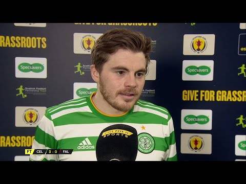Celtic’s James Forrest reacts to Scottish Cup win over Falkirk Celtic’s James Forrest reacts to Scottish Cup win over Falkirk