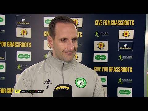 Celtic’s John Kennedy reacts to Scottish Cup 3rd Round win over Falkirk Celtic’s John Kennedy reacts to Scottish Cup 3rd Round win over Falkirk