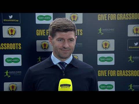 Rangers’ Steven Gerrard reacts to his side’s 2-0 win over Celtic in the Scottish Cup Rangers’ Steven Gerrard reacts to his side’s 2-0 win over Celtic in the Scottish Cup