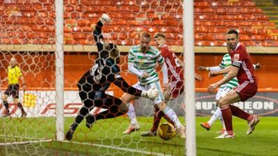 Late Griffiths goal rescues a draw for Celtic at Pittodrie Late Griffiths goal rescues a draw for Celtic at Pittodrie