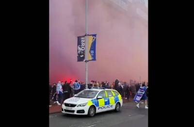 Video: Carnage at Ibrox as fireworks and flares greet players as police do nothing Video: Carnage at Ibrox as fireworks and flares greet players as police do nothing