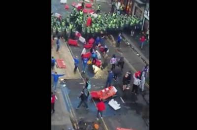 8 clear videos of Sevco Bams destroying property, attacking Police and each other 8 clear videos of Sevco Bams destroying property, attacking Police and each other