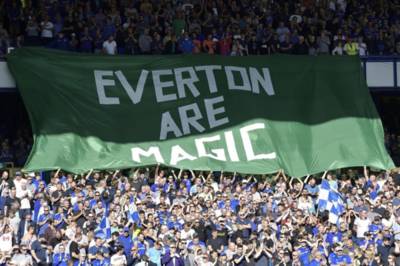 Everton fan smashes Newco fan boy’s deluded hooligan banner Everton fan smashes Newco fan boy’s deluded hooligan banner